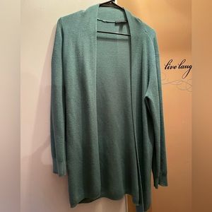 Teal blue long cardigan - never worn
